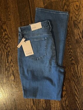 NYDJ Women's Classic Medium Blue Straight Leg Jeans